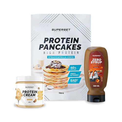 Superset Nutrition - Pack Petit-dej - Pancakes - Protein Cream Cookies + Zero Syrup Karamell von SUPERSET NUTRITION