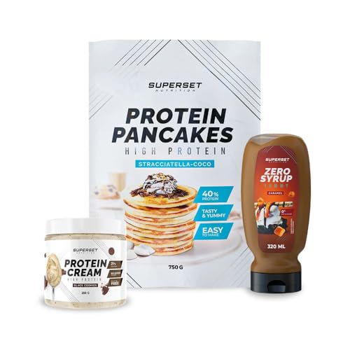 Superset Nutrition - Pack Petitday - Pancakes - Protein Cream Black Cookies + Zero Syrup Karamell von SUPERSET NUTRITION