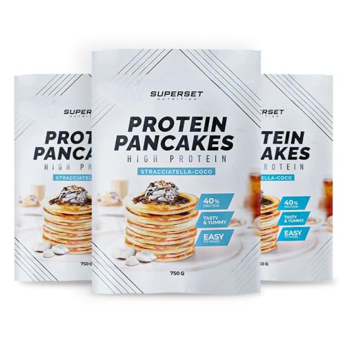 Superset Nutrition - Pancakes Protein (3x750g) - Protein-Pfannkuchen - 3 Mal so viel Leckeres mit diesem Protein-Pfannkuchen-Paket von SUPERSET NUTRITION