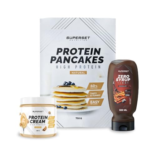 Superset Nutrition - Petit-dej-pack - Pancakes Nature - Protein Cream Cookies + Zero Syrup Chocolate von SUPERSET NUTRITION