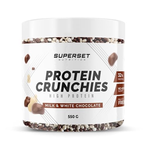 Superset Nutrition - Protein Crunchies (550g) - Desserts - Ultra-gourmand Protein-Schokoladenkugeln - Milchschokolade & weiße Schokolade von SUPERSET NUTRITION