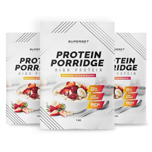 Superset Nutrition - Protein Porridge (3x1kg) - Haferflocken - Packung mit 3 zuckerarmen Protein-Porridges von SUPERSET NUTRITION