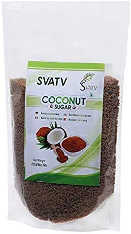 SVATV Coconut Sugar Powder | Natural Sweetener Powder | Gluten Free - sweeteners | Refined Sugar Alternative | Substitute for Baking, | No Preservatives Added | No Artificial Flavors - 227g, 8 oz von SVATV