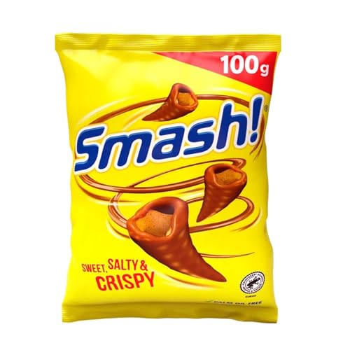 Sweet Buddies Smash Schokolade 100g – Crunchy Mais Snack mit Milchschokolade – Corn Chips in kleine Tüten – Schoko & Salzige Süße Snacks ohne Palmöl - Das Knabberzeug aus Norwegen von SWEET BUDDIES