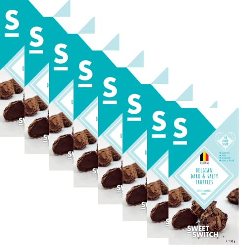 SWEET-SWITCH® Belgian Dark & Salty Truffles - 8 x 150g - zuckerreduziert - glutenfrei von SWEET-SWITCH®