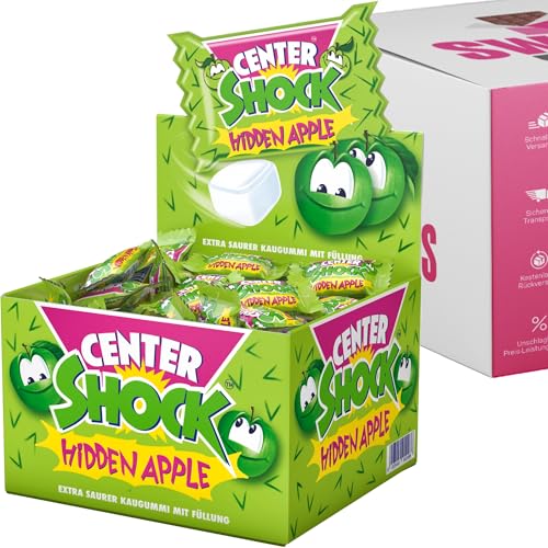 Center Shock 100er Box verschiedene Sorten – Saure Süßigkeiten, perfekt für Partys, Halloween & Schultüten (Box, Hidden Apple (100er Box)) von SWEETS´N FOOD