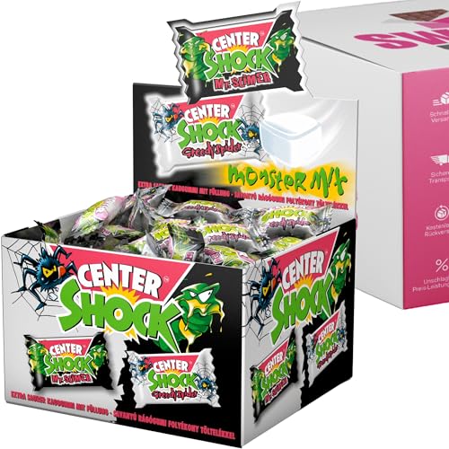 Center Shock 100er Box verschiedene Sorten – Saure Süßigkeiten, perfekt für Partys, Halloween & Schultüten (Box, Monster Mix (100er Box)) von SWEETS´N FOOD