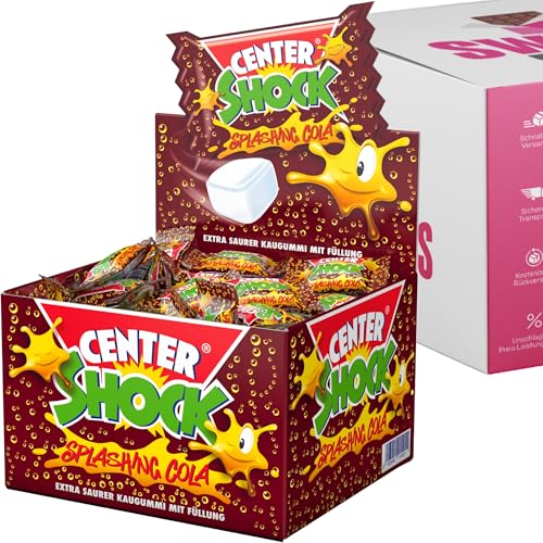 Center Shock 100er Box verschiedene Sorten – Saure Süßigkeiten, perfekt für Partys, Halloween & Schultüten (Box, Splashing Cola (100er Box)) von SWEETS´N FOOD