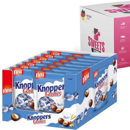 Knoppers Goodies Schokokugeln | Knusprige Waffel-Schoko-Haselnuss Kugeln | Knoppers Kugeln | Perfekter Snack für Zwischendurch (14x 180g) von SWEETS´N FOOD