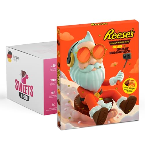 Reeses Adventskalender Peanut Butter Cups – Weihnachtlicher Reese´s Genuss aus den USA | Mit SWEETS´N FOOD Branding verpackt von SWEETS´N FOOD