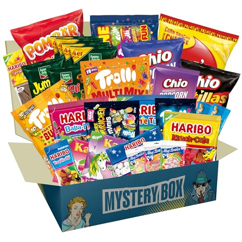 Süßigkeiten Box Mystery Box | Süßigkeiten Überraschungsbox mit Süßigkeiten und Snacks aller Art | Süßigkeiten Geschenkbox von SWEETS´N FOOD