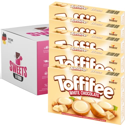 Toffifee Weiße Schokolade | Limited Edition White Chocolate | 5x125g, 10x125g, 30x125g XXL-Packungen (5x 125g) von SWEETS´N FOOD