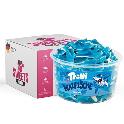 Trolli Dose - Verschiedene Sorten - Perfekt für Party, Advenskalender & Halloween - Großpackung - Perfekt für Naschkatzen (Trolli Haifische Dose) von SWEETS´N FOOD