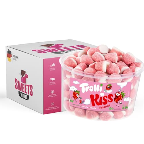 Trolli Dose - Verschiedene Sorten - Perfekt für Party, Advenskalender & Halloween - Großpackung - Perfekt für Naschkatzen (Trolli Kiss Dose) von SWEETS´N FOOD