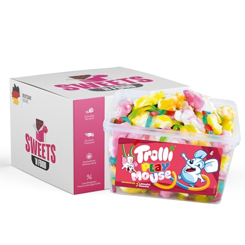 Trolli Dose - Verschiedene Sorten - Perfekt für Party, Advenskalender & Halloween - Großpackung - Perfekt für Naschkatzen (Trolli Playmouse Dose) von SWEETS´N FOOD