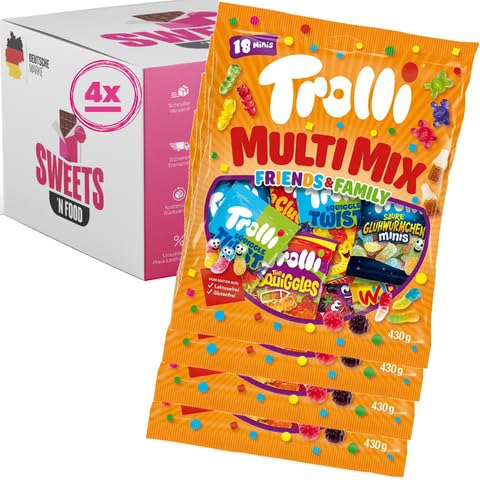 Trolli Multi Mix – 2 Tüten à 430g | 18 Mini-Packungen | Bunte Süßigkeiten-Mischung (4x 430g) von SWEETS´N FOOD