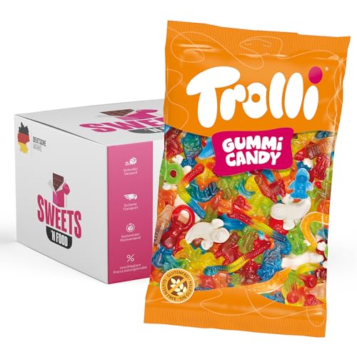 Trolli Süßigkeiten- 1 kg Beutel | Verschiedene Sorten zur Auswahl | Mit stylishem SWEETS´N FOOD Packband verpackt (Fun For All) von SWEETS´N FOOD