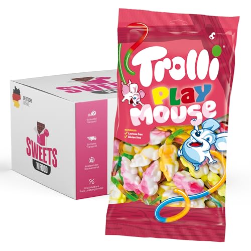 Trolli Süßigkeiten- 1 kg Beutel | Verschiedene Sorten zur Auswahl | Mit stylishem SWEETS´N FOOD Packband verpackt (Mäuse/Playmousse) von SWEETS´N FOOD