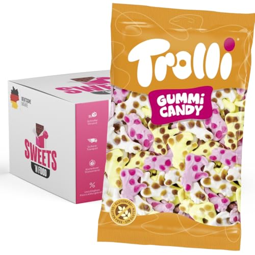 Trolli Süßigkeiten- 1 kg Beutel | Verschiedene Sorten zur Auswahl | Mit stylishem SWEETS´N FOOD Packband verpackt (Milchkuu) von SWEETS´N FOOD