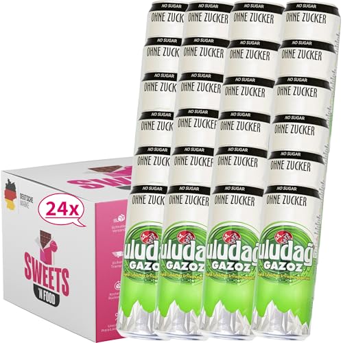 Uludag Gazoz Zero 24x 0,33L Dose | inkl. 6€ Pfand | Zuckerfreies Erfrischungsgetränk | Türkische Limonade | Kalorienarm & Erfrischend von SWEETS´N FOOD