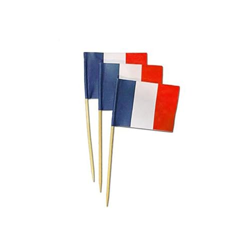 200 Flaggen-Picker Flag-Pin Länder nach Wahl 7 cm Pickser Deko Fahnen Fingerfood (Frankreich (France)) von SWS