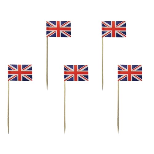 200 Flaggen-Picker Flag-Pin Länder nach Wahl 7 cm Pickser Deko Fahnen Fingerfood (Großbritannien (United Kingdom)) von SWS