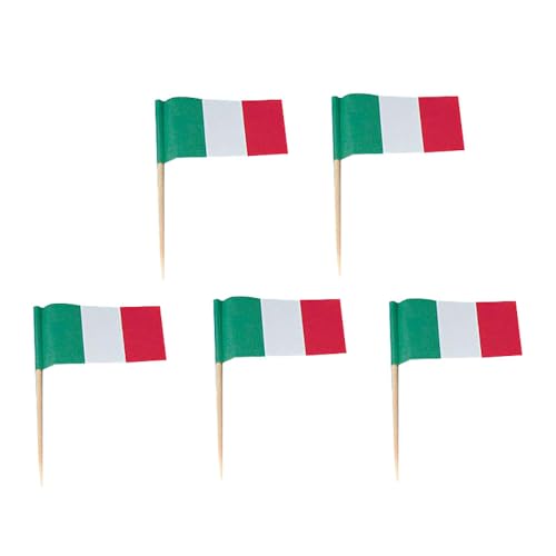 200 Flaggen-Picker Flag-Pin Länder nach Wahl 7 cm Pickser Deko Fahnen Fingerfood (Italien (Italy)) von SWS