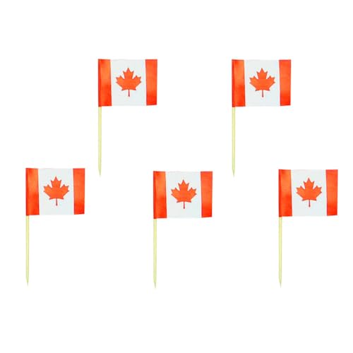 200 Flaggen-Picker Flag-Pin Länder nach Wahl 7 cm Pickser Deko Fahnen Fingerfood (Kanada (Canada)) von SWS