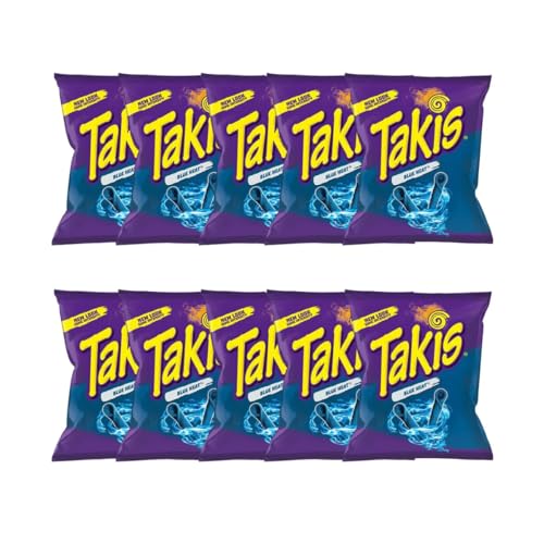10x Takis Blue Heat 92,3g SPARPACK – 10er Pack, Scharfe Mais-Tortilla-Chips mit Intensivem Geschmack, Knusprig und Würzig, Perfekt für Partys und Snack-Liebhaber + SYNBERA Sticker von SYNBERA