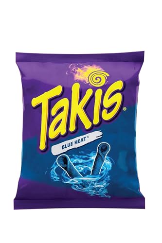 Takis Blue Heat Tortilla Chips 92,3g – Intensiv scharfer Snack, knusprig und würzig – Perfekt für Partys und unterwegs + SYNBERA Sticker von SYNBERA