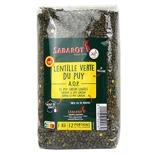 Green Lentils Du Puy - 1 x 35.2 oz (1 kg) by Gourmet Food Store von Sabarot