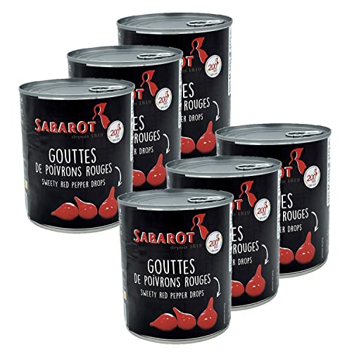 Set mit 6 Tropfen roter Pfeffer – Dose 850 ml von Sabarot