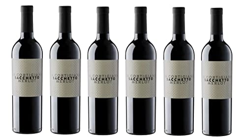 6x 0,75l - 2023er - Sacchetto - La Cortigiana - Merlot - Veneto I.G.P. - Italien - Rotwein trocken von Sacchetto