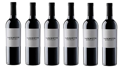 6x 0,75l - 2023er - Sacchetto - Merlot - Veneto I.G.P. - Italien - Rotwein trocken von Sacchetto