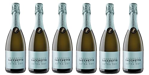 6x 0,75l - Sacchetto - Prosecco Spumante extra dry - Prosecco D.O.P. - Italien - Schaumwein extra dry von Sacchetto