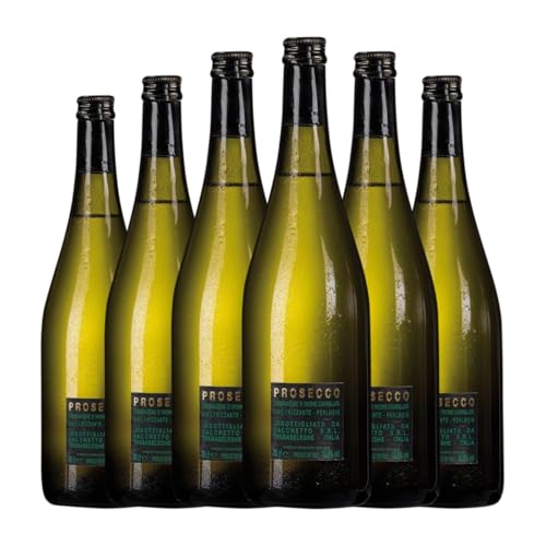 Sacchetto Frizzante Glera Prosecco 75 cl Weißer Sekt (Karton mit 6 Flaschen von 75 cl) von Sacchetto