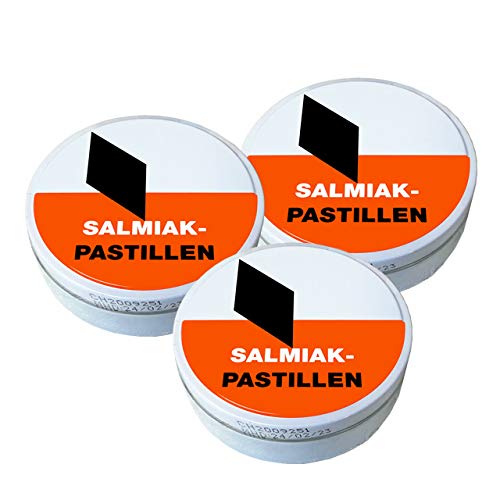 3x Salmiak - Pastillen EXTRA STARK - Erwachsenenlakritz ( DDR ) von Sachsenking