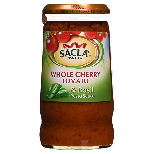 Sacla Italia Whole Cherry Tomaten & Basilikum Pasta Sauce 350g von Sacla