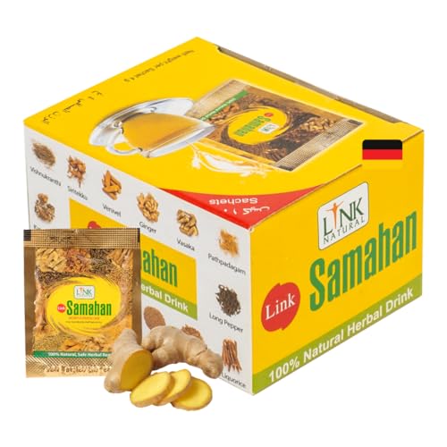 Link Natural Samahan Tee – Direktversand aus Deutschland – 100% Authentischer Ayurvedischer Kräutertee – 150 Beutel von Safranwunder