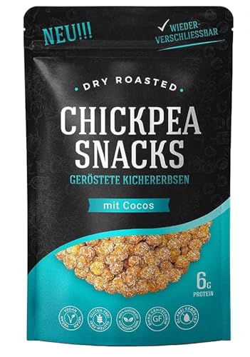 Chickpea Snacks - Knusprig Geröstete Kichererbsen - Studentenfutter - Proteinreicher Snack - 150g - Vegan & Glutenfrei (1 Stück, Cocos) von Sahha