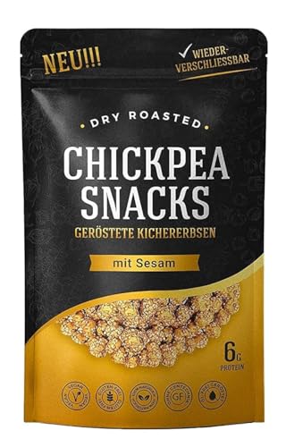 Chickpea Snacks - Knusprig Geröstete Kichererbsen - Studentenfutter - Proteinreicher Snack - 150g - Vegan & Glutenfrei (1 Stück, Sesam) von Sahha
