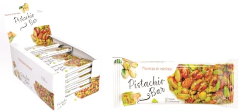 SAHHA Pistachio Bar - natürlichen Energielieferanten -Gluten Frei, Vegan - Ohne Gentechnik - 100% Natürlich (24 Stück, Pistachio) - Protein Bar - protein riegel von Sahha