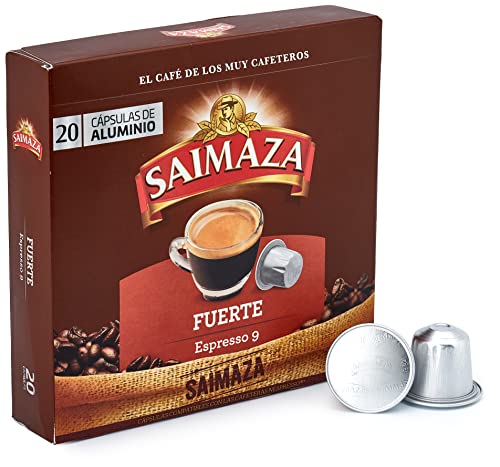 Nescafé, Café Saimaza Espresso Fuerte, Starker Espresso, 20 Kapseln für Espressomaschine von L'Or Espresso