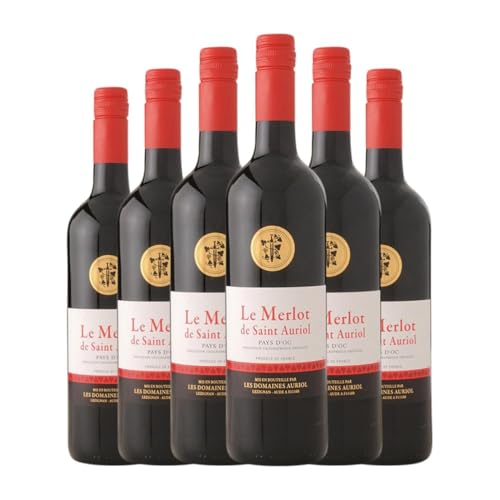 Saint Auriol Merlot Vin de Pays d'Oc 75 cl Rotwein (Karton mit 6 Flaschen von 75 cl) von Saint Auriol