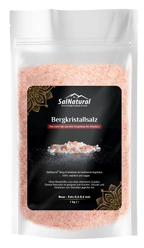 SalNatural© Rosa Fein Bergkristallsalz, Natur-Steinsalz Streusalz (bekannt als Himalaya Salz) aus Salt Range-Pakistan .100% Naturbelassen & Ohne Konservierungsstoffe von SalNatural Reines Bergkristallsalz & mehr