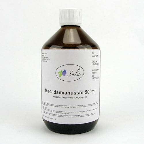 Sala Macadamianussöl kaltgepresst FOOD GRADE konv. (500 ml Glasflasche) von Sala