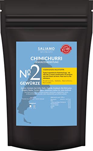 250g Chimichurri Gewürzmischung, Grillgewürz BBQ Saucen, als Rub geeignet, argentinische Steakmischung, Steakgewürz, als Basis für BBQ Saucen | Saliamo von Saliamo