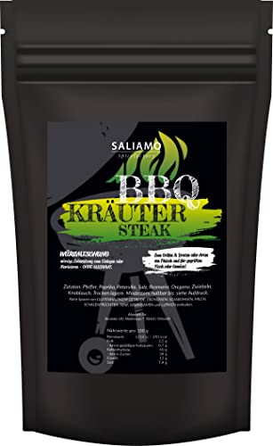 250g Kräuter-Steak-Gewürzzubereitung, Grillgewürz, zum einlegen von Fleisch, Geflügel, zum marinieren, verleiht auch ihrem Grillgut einen einzigartigen Geschmack | Saliamo von Saliamo