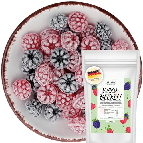 Saliamo | 200g Frucht Bonbon - Himbeer Brombeer Bonbons - Retro Fruchtbonbons - Bonbons wie früher - Jahrmarkt Bonbons - Deutsche Manufaktur von Saliamo