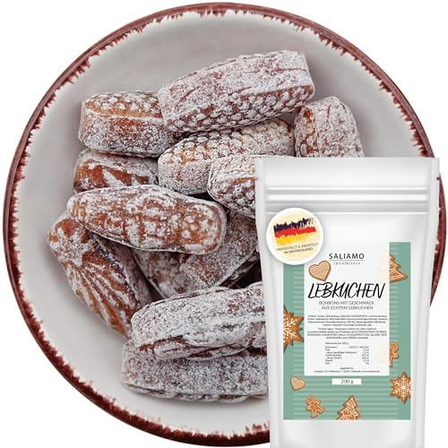 Saliamo | 200g Lebkuchen Bonbons Weihnachten - weihnachtliche winterliche Bonbon - hergestellt in deutscher Manufaktur - ohne Alkohol von Saliamo